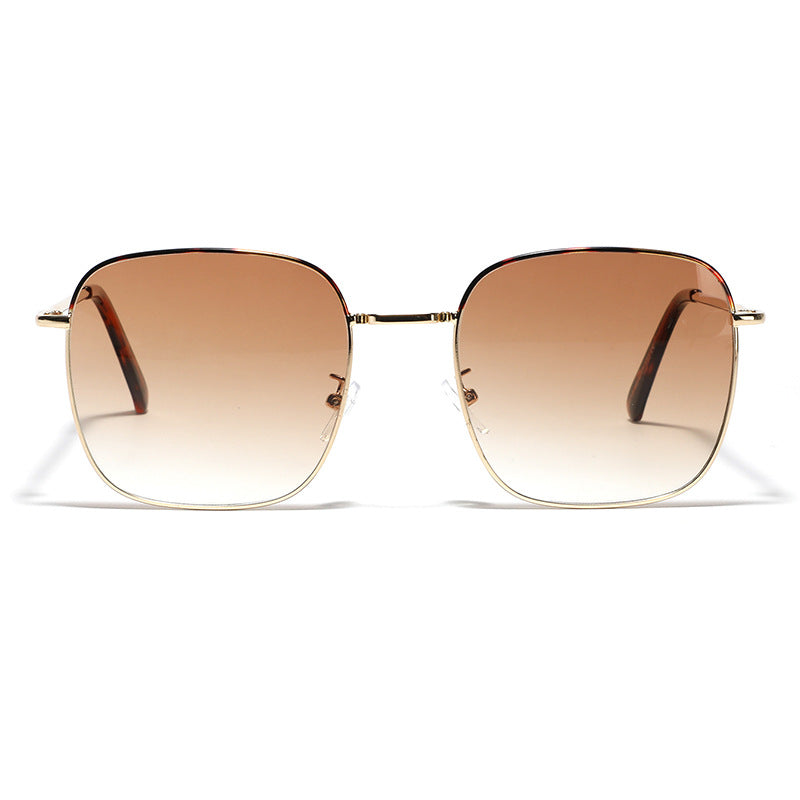 Damen modische quadratische Sonnenbrille mit elegantem Metallrahmen Brehn