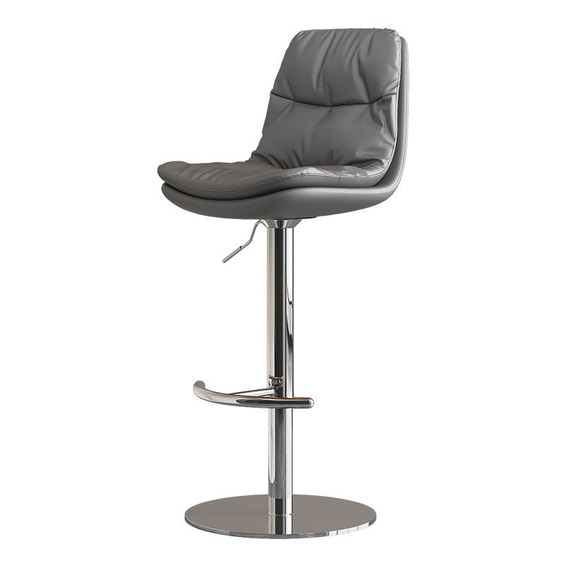 Höhenverstellbarer Barhocker Mit Ergonomischer Sitzfläche Und T-Förmigem Fuß Brehn
