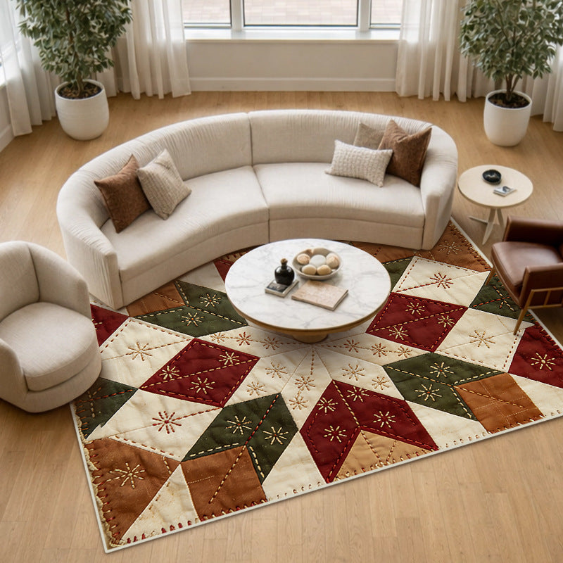 Dekorativer Patchwork-Teppich