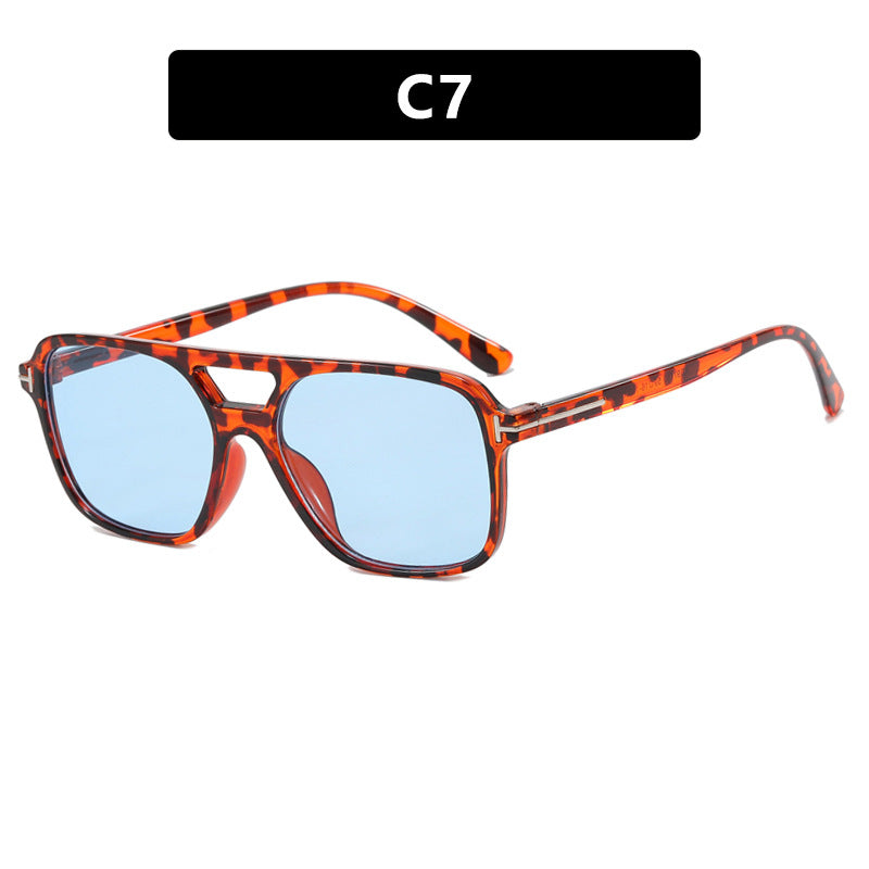 Damen elegante geometrische Sonnenbrille mit stilvollem Rahmen Brehn