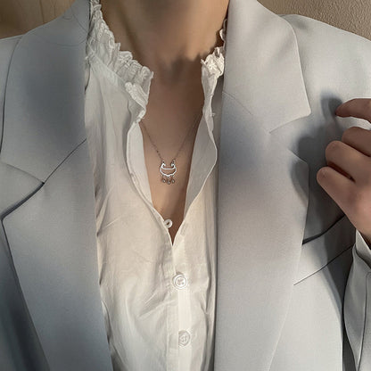 Künstlerische von Wellen inspirierte Anhänger-Halskette Brehn