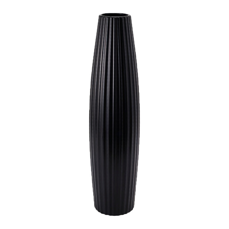 Elegante gerippte keramische Bodenvase Brehn