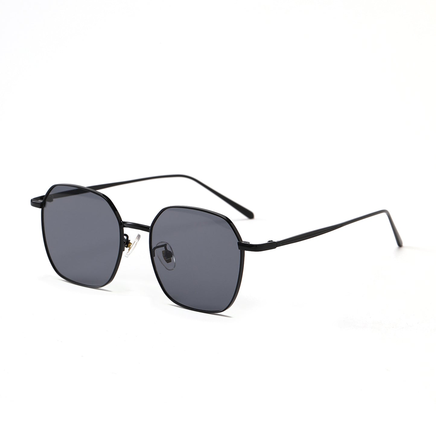Damen geometrische Sonnenbrille mit modernem Metallrahmen Brehn