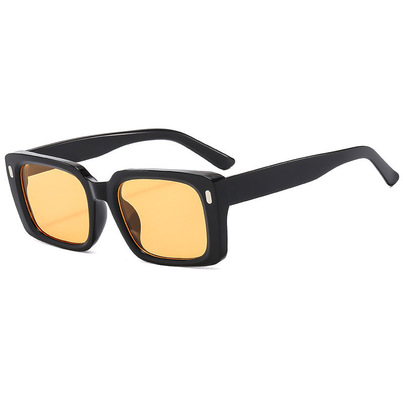 Damen Modische quadratische Sonnenbrille mit mattem Gestell und UV-Schutz Brehn