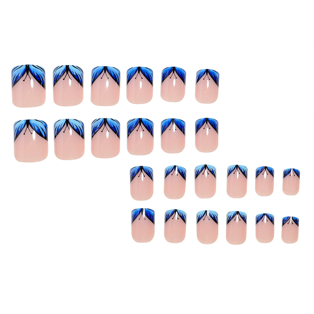 Premium Floral Design Press-On Nail Set Brehn