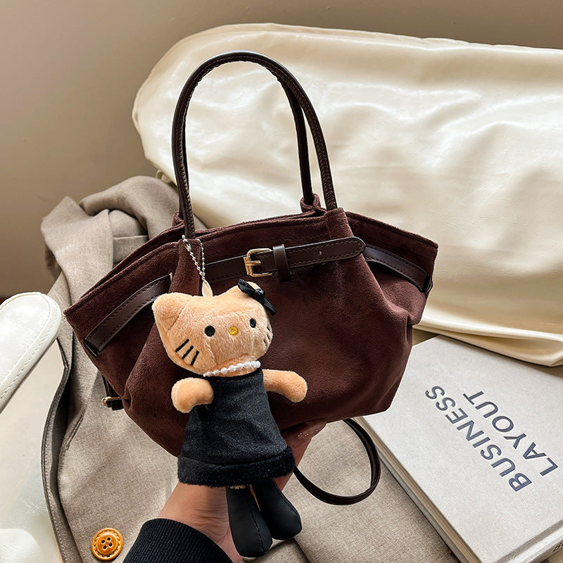 Faux Wildleder Handtasche