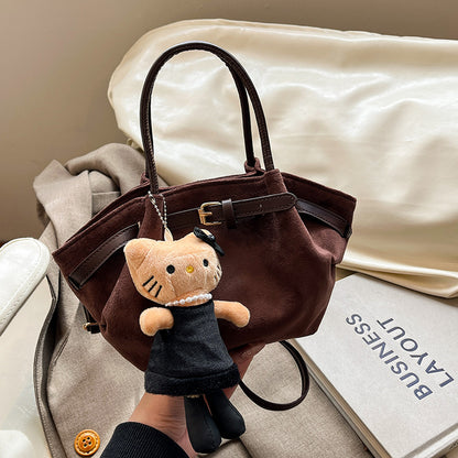 Faux Wildleder Handtasche