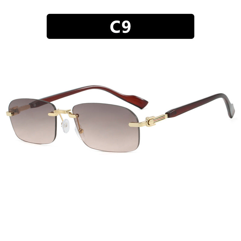 Damen Sonnenbrille mit elegantem Metallrahmen und stilvollen Holzdetails Brehn
