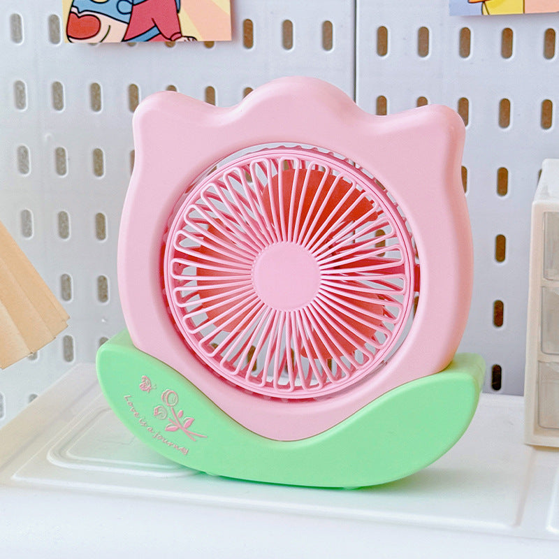 Unisex Tragbarer Mini-Tischventilator im Blumenmotiv Brehn