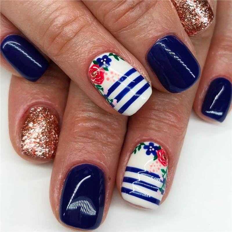 Dekoratives Floral Press-On Nagelset Brehn 1787913909