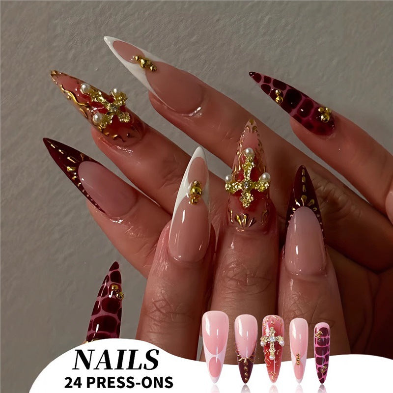 Elegantes Stiletto Press-On Nagelset Brehn