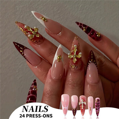 Elegantes Stiletto Press-On Nagelset Brehn
