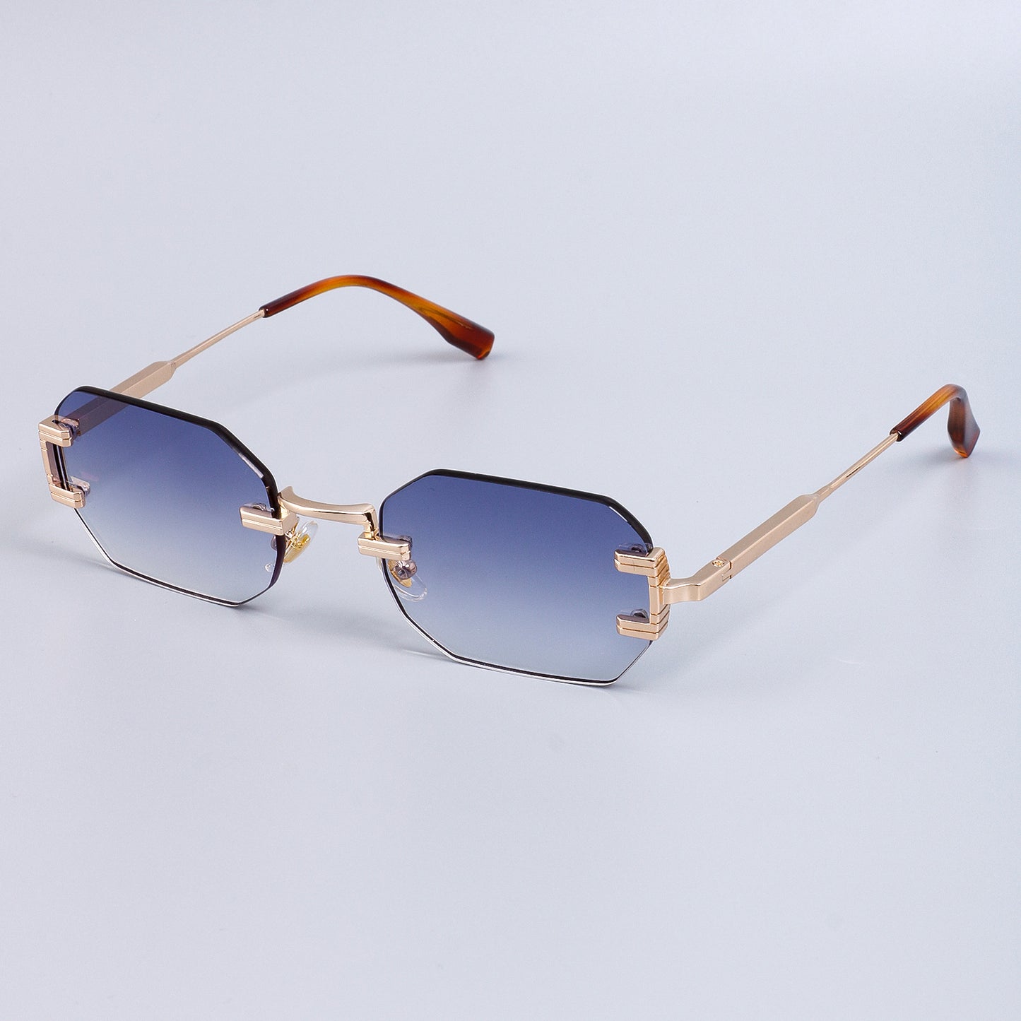 Damen Designer Sonnenbrille im modernen, sechseckigen Stil Brehn