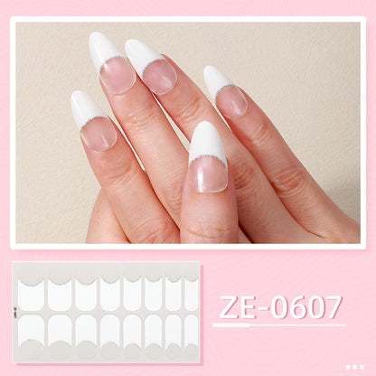 Elegante French Tip Nagelkunst Wraps