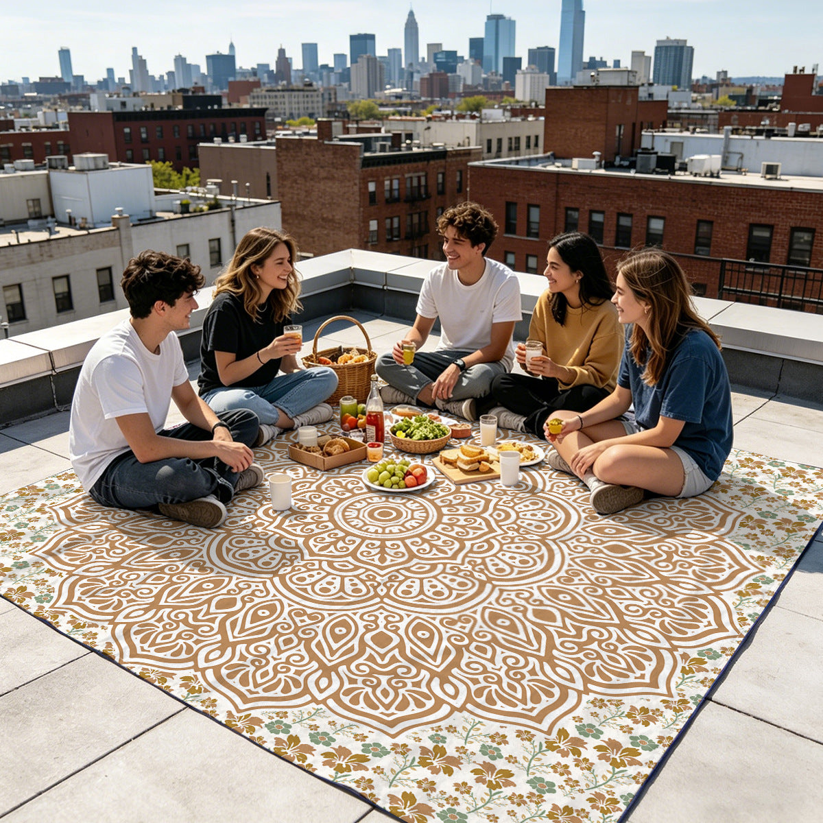 Mandala Design Strandmatte Brehn