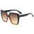 Damen modische transparente Sonnenbrille mit quadratischen Gläsern Brehn