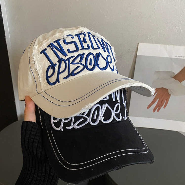 Damen Distressed Künstlerisch Bestickte Kappe Brehn