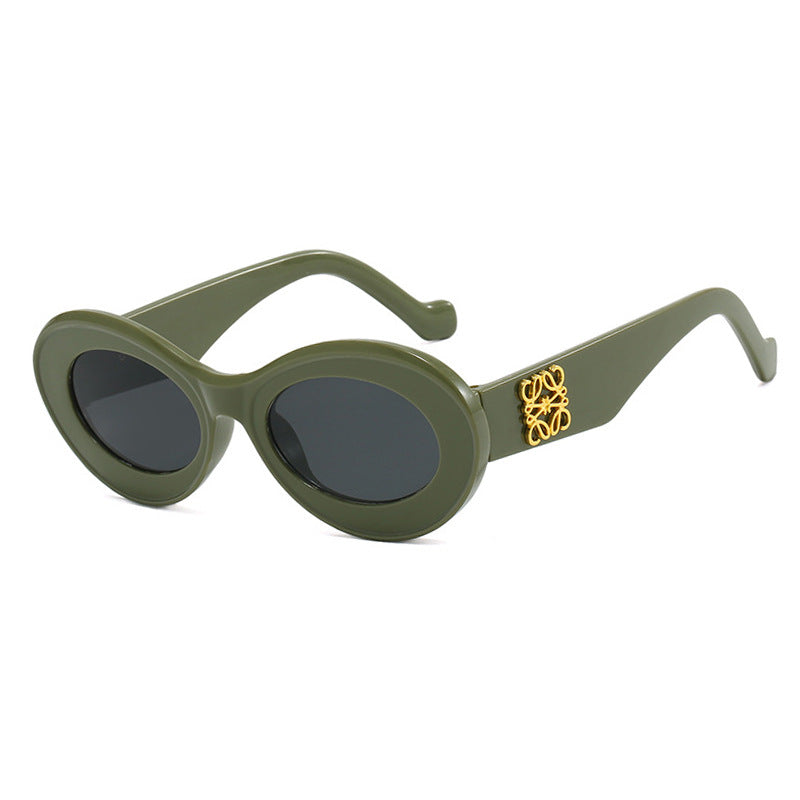 Damen elegante geschwungene Sonnenbrille Brehn