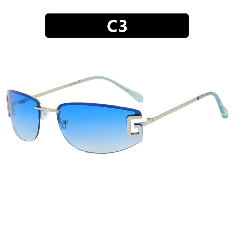 Damen futuristische Sonnenbrille mit sportlichem Design und UV-Schutz Brehn