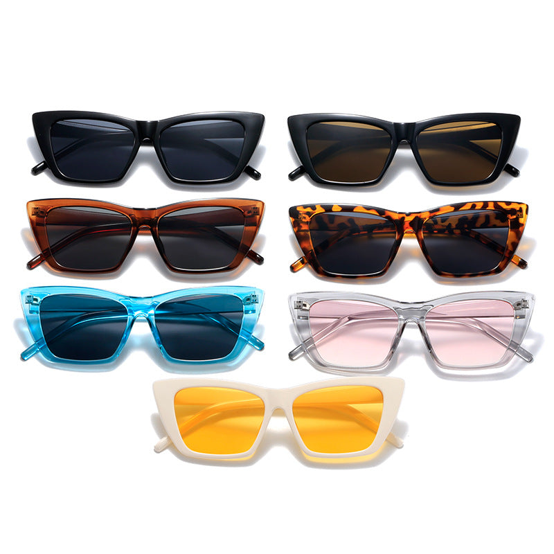Damen trendige oversized Sonnenbrille mit innovativem transparentem Rahmen Brehn