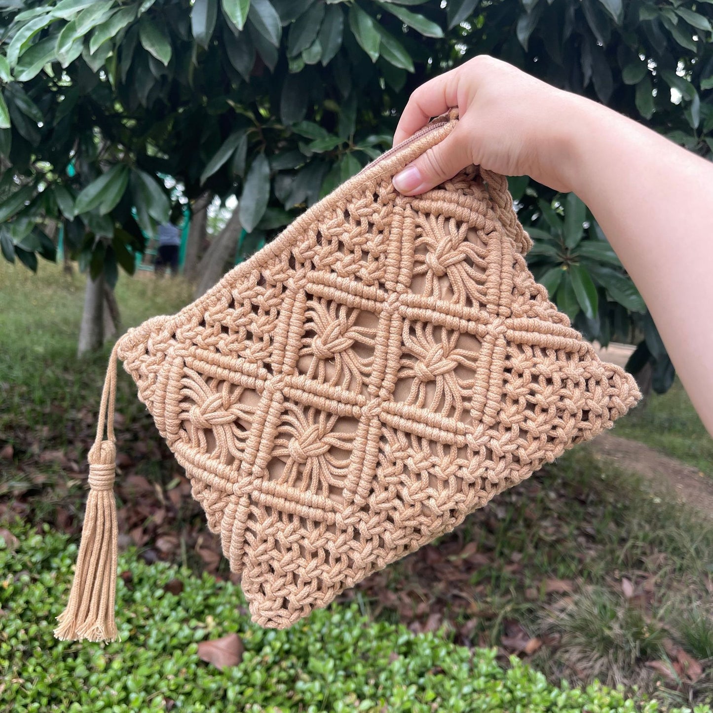 Handgefertigte Makramee Schultertasche Brehn