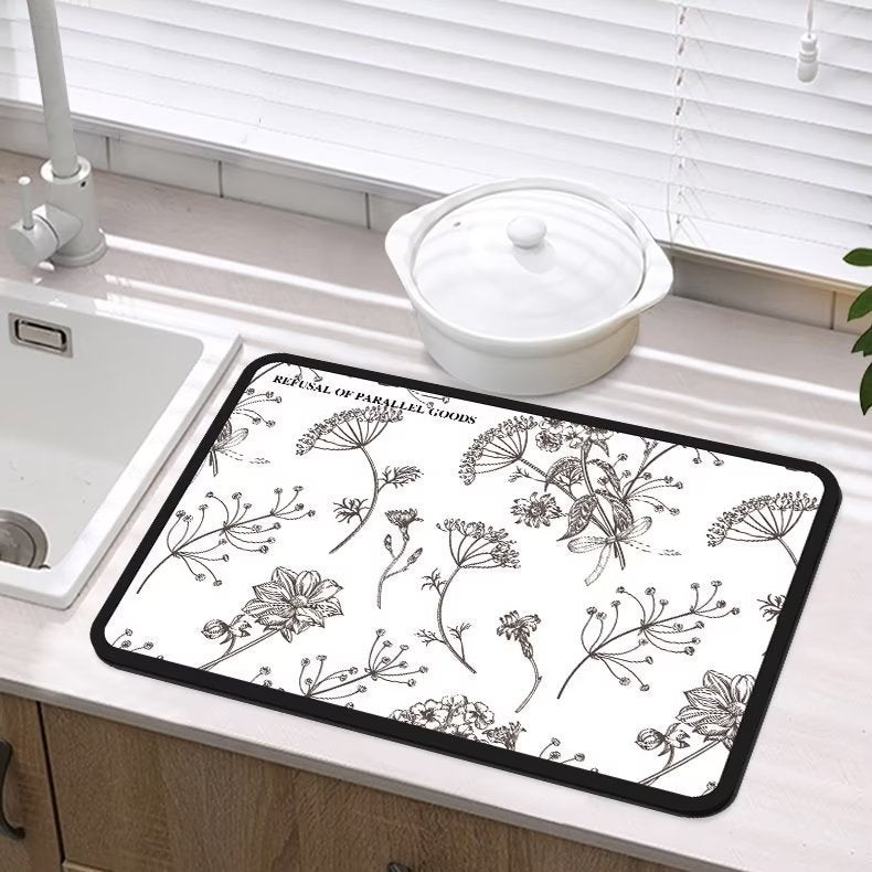 Elegante Florale Esstischmatte Brehn