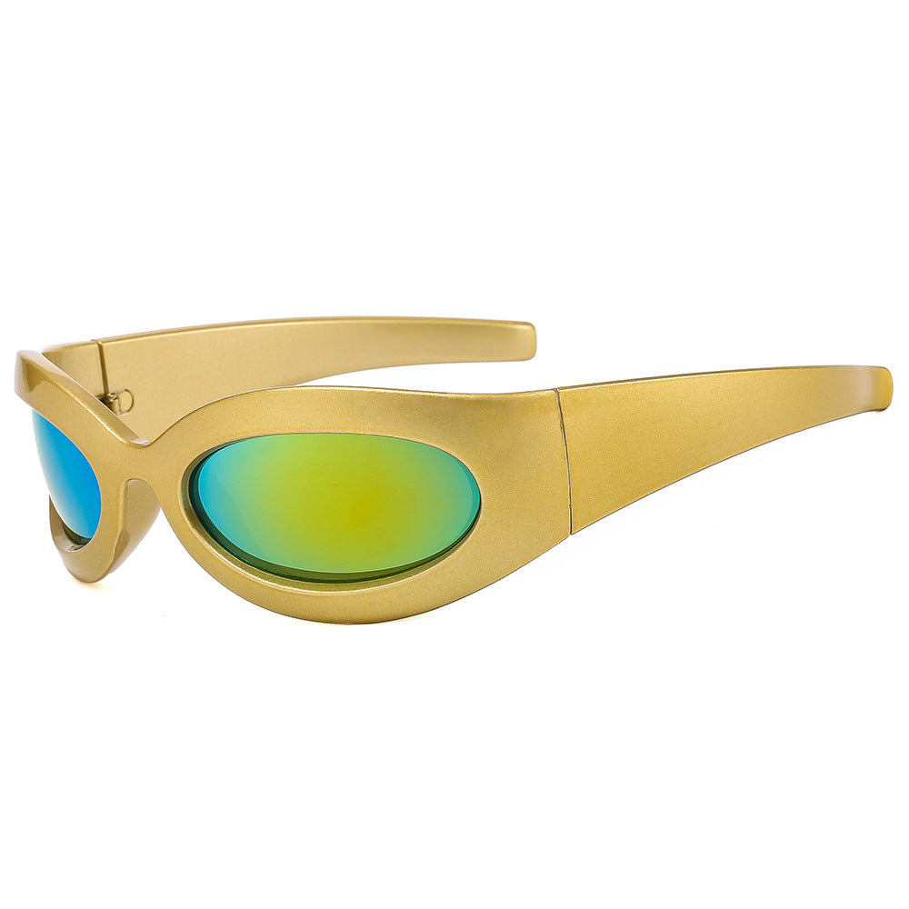 Damen modische Sonnenbrille mit ovalem Rahmen und modernem Finish Brehn