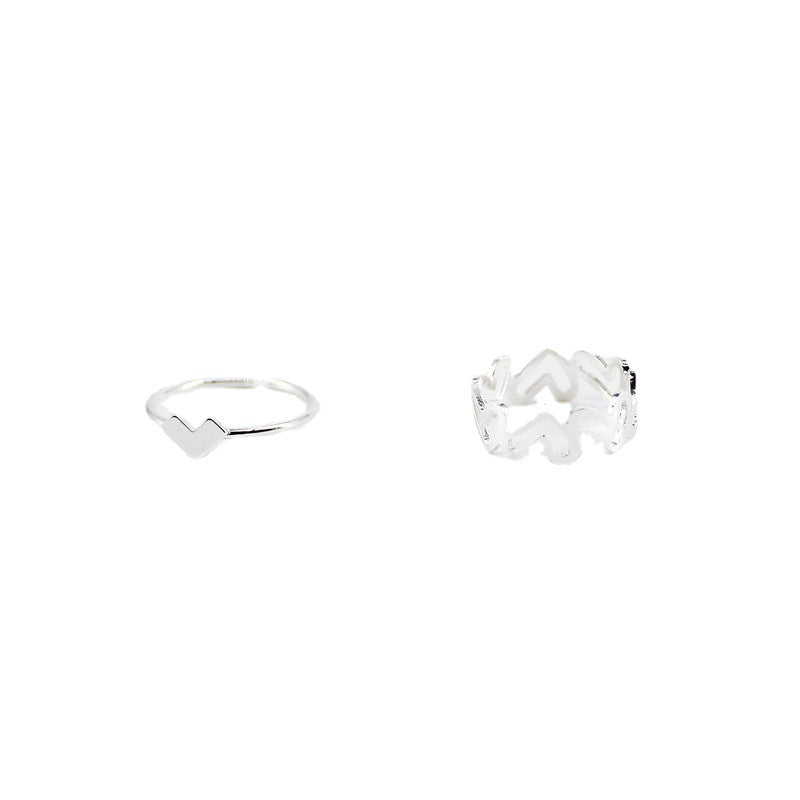 Elegante Herz- und Wellen Design Ring Brehn
