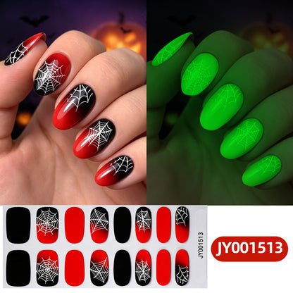 Leuchtende Halloween-Nagelkunst-Sticker