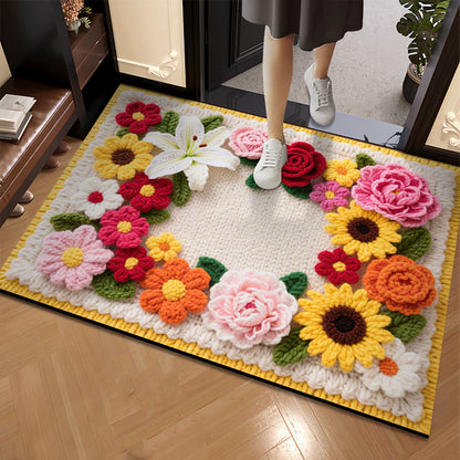 Blumenmuster Eingangsmatte