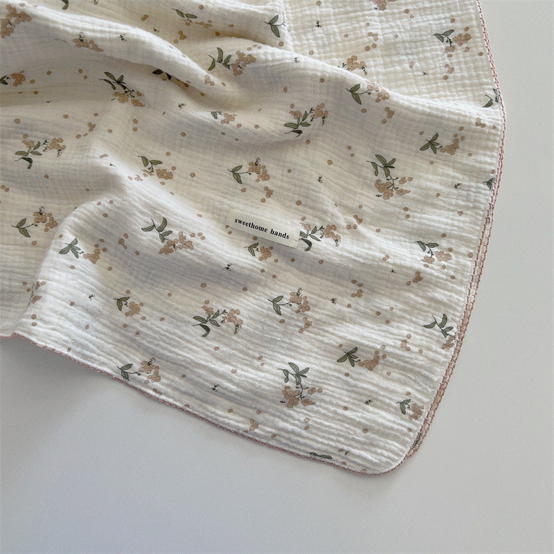Unisex vielseitige Musselin-Decke mit floralen Akzenten Brehn