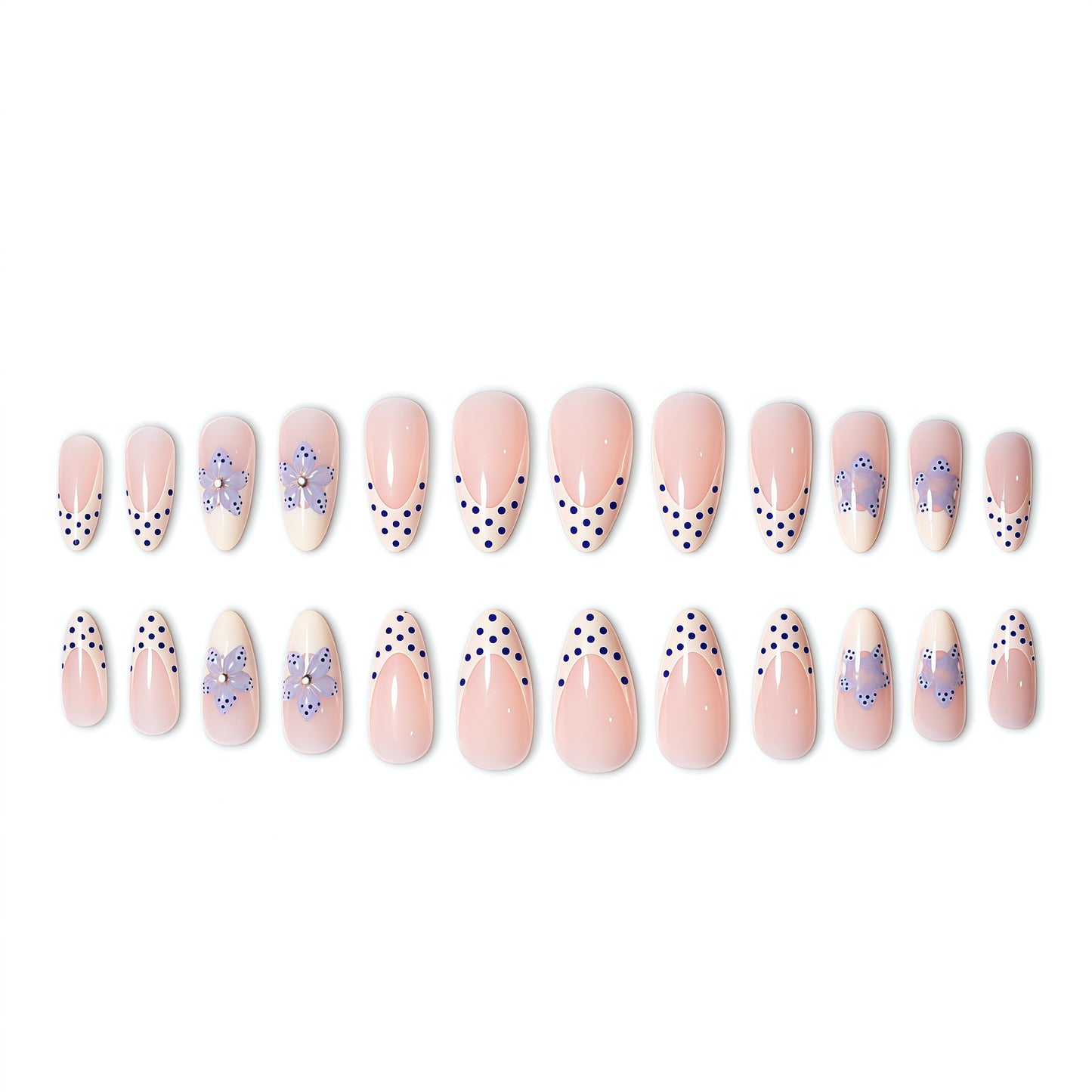 Floral Accent Spitzen Nagelverlängerungen Brehn