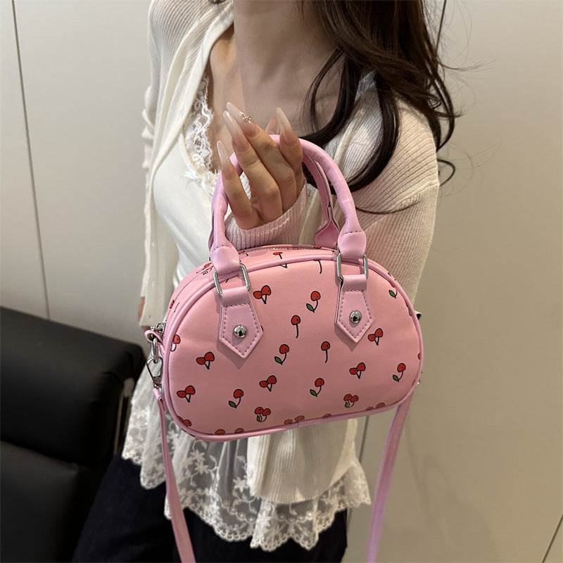 Verspielte Kirschen-Print-Handtasche Brehn