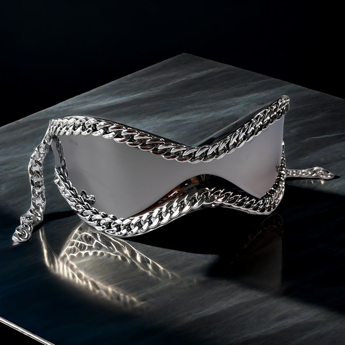 Damen trendige Sonnenbrille mit einzigartiger Kettenverzierung Brehn