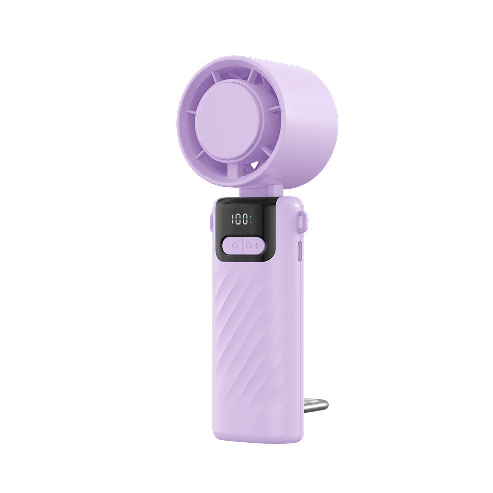 Unisex Digital Display Rechargeable Handheld Cooling Fan Brehn