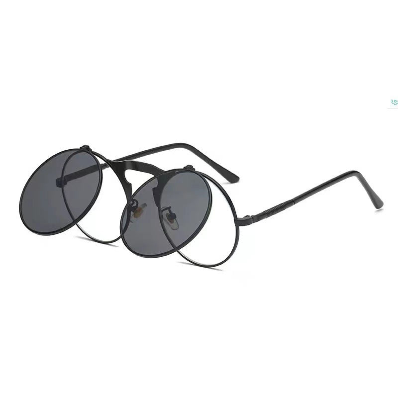Damen Runde Designer-Sonnenbrille mit innovativem Rahmen Brehn