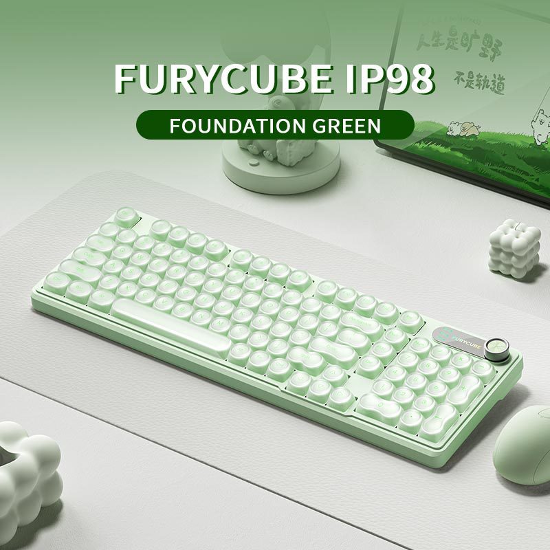 Retro Runde-Tasten Mechanische Tastatur Brehn