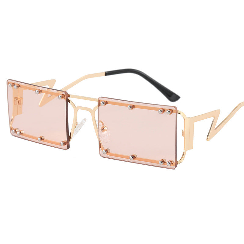 Damen Modische Sonnenbrille mit auffälligem geometrischem Design Brehn