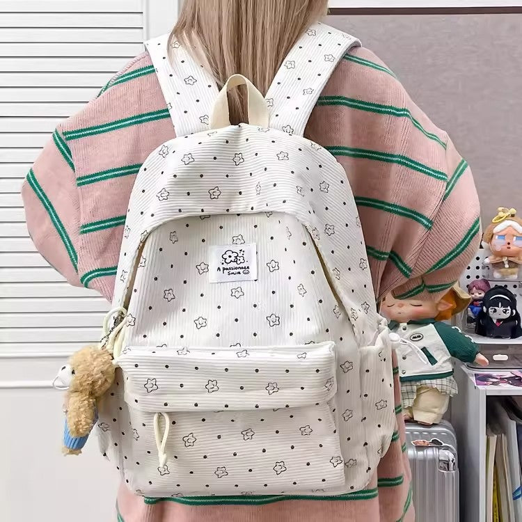 Verspielter floraler Druck Rucksack