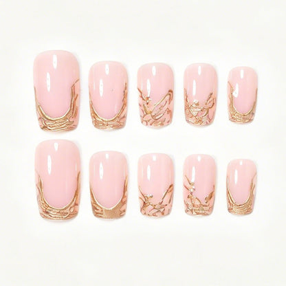Elegantes Goldfolie Acryl-Nagelkunst-Set Brehn