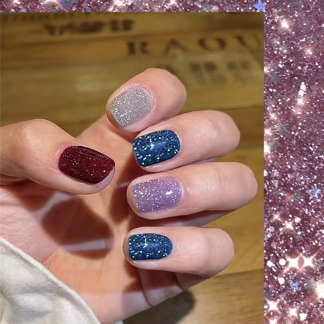 Glitzernde Press-On Nagel Kollektion Brehn