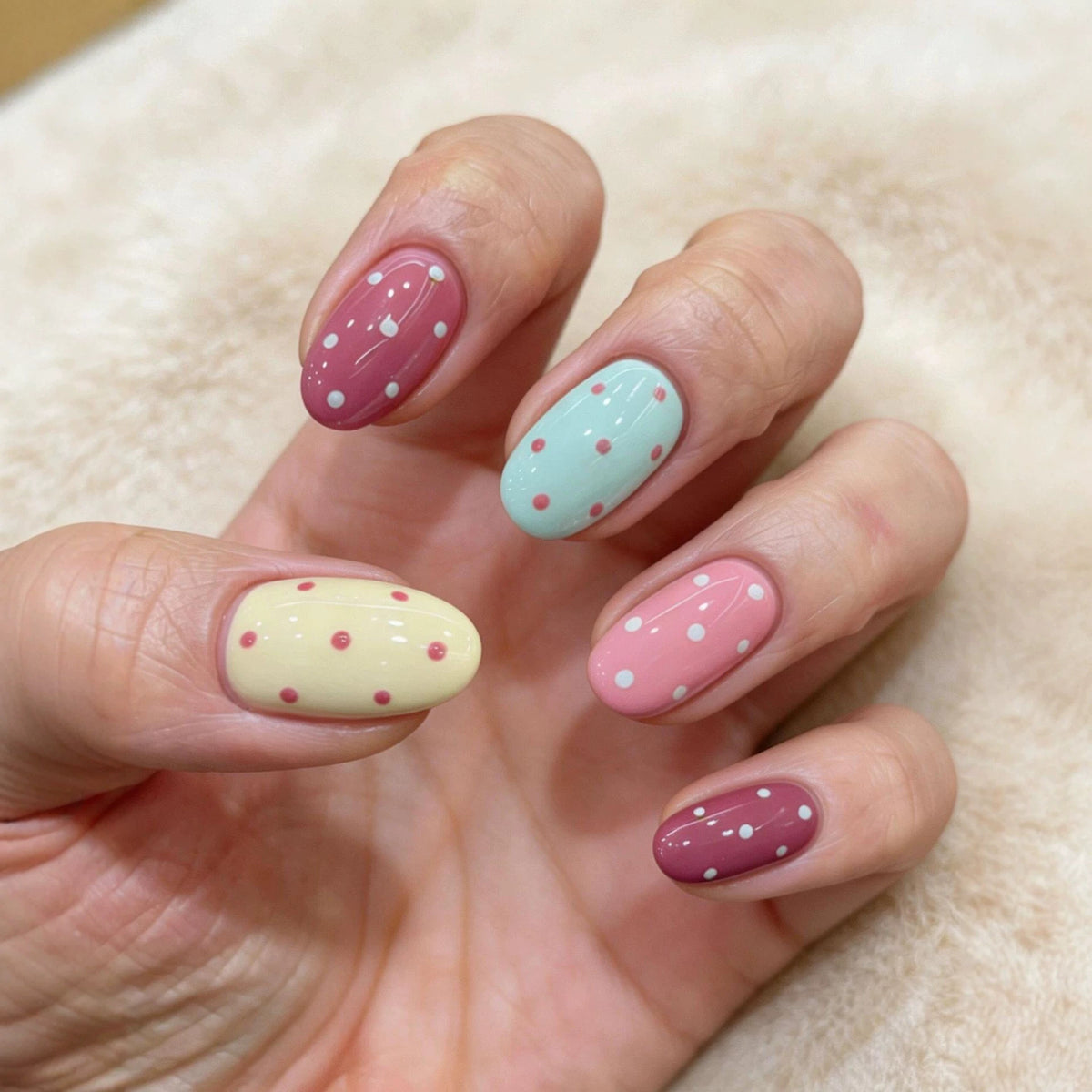 Dekoratives Polka Dot Nagel Art Set