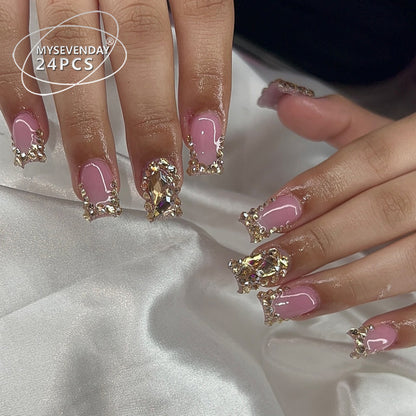 Glamouröse mit Strass verzierte Press-On-Nägel Brehn