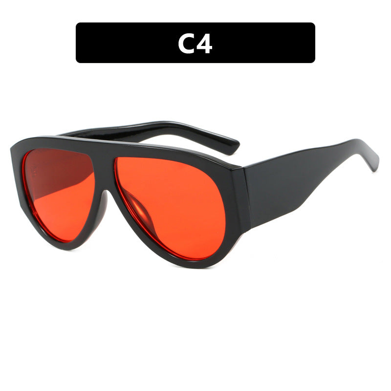 Damen modische Sonnenbrille im modernen Design mit breitem Rahmen Brehn
