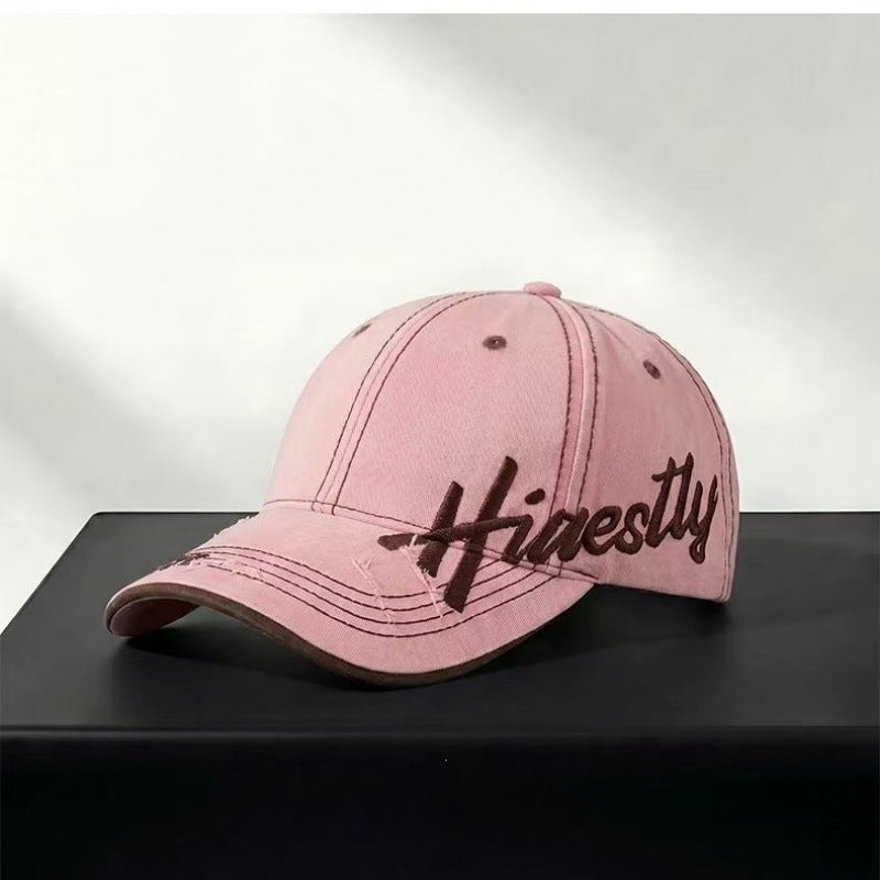 Damen Distressed Casual Graphic Baseball Cap Brehn