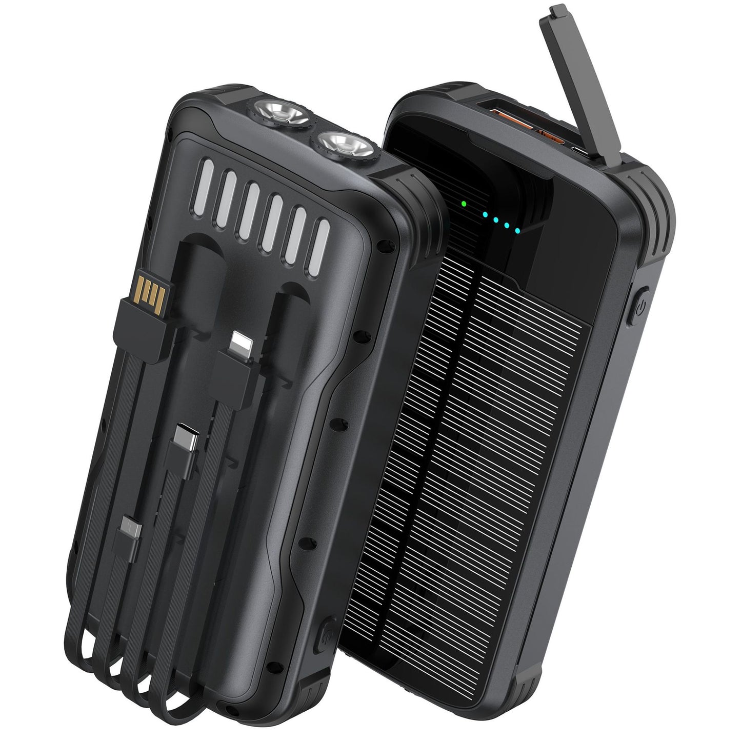 Tragbare Solar-Powerbank mit Multifunktionalen Ladeanschlüssen Brehn