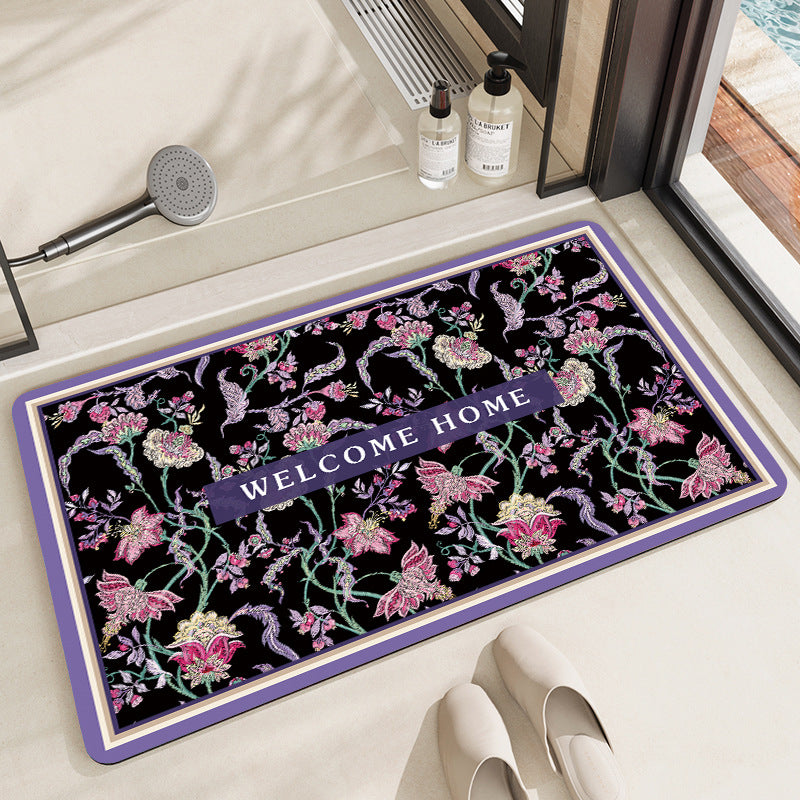 Vintage Floral Pattern Badmatte Brehn