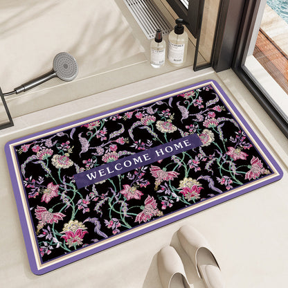 Vintage Floral Pattern Badmatte Brehn