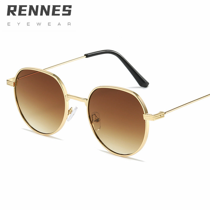 Damen Stilvolle runde Designermode Sonnenbrille Brehn