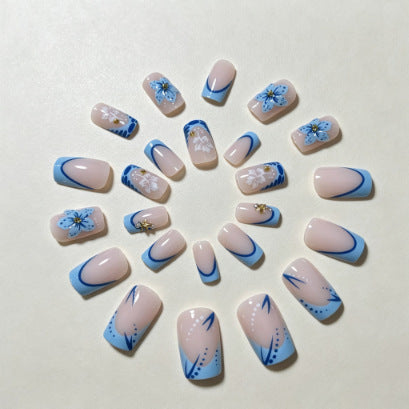 Blumenmuster Press-On Nail Art Brehn